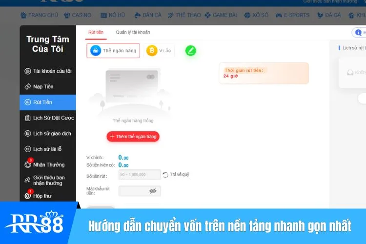 Hướng dẫn chuyển vốn trên nền tảng nhanh gọn nhất