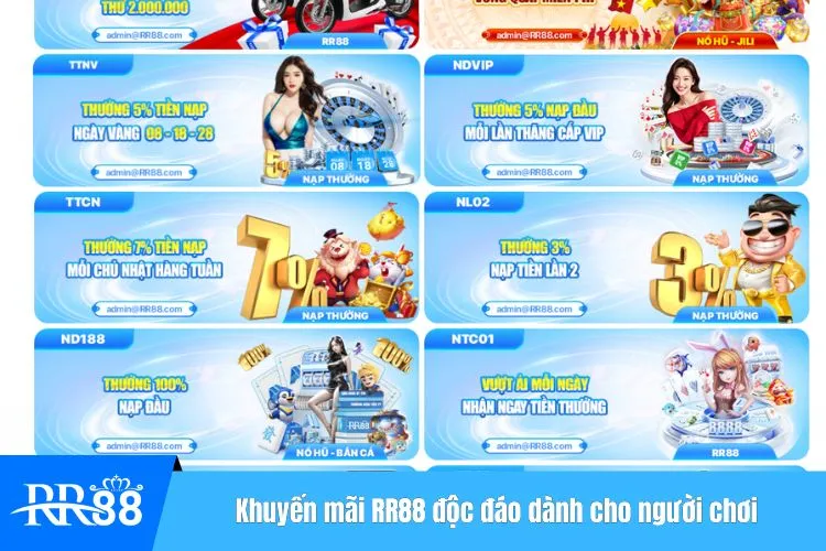 Khuyến mãi RR88 độc đáo dành cho người chơi