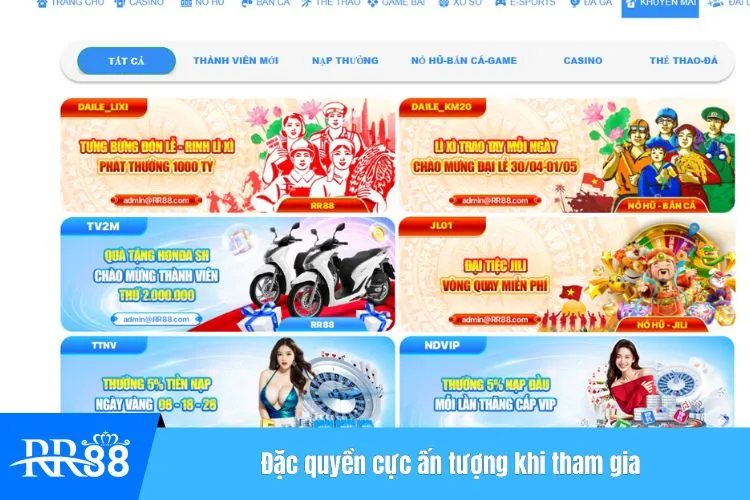 Đặc quyền cực ấn tượng khi tham gia