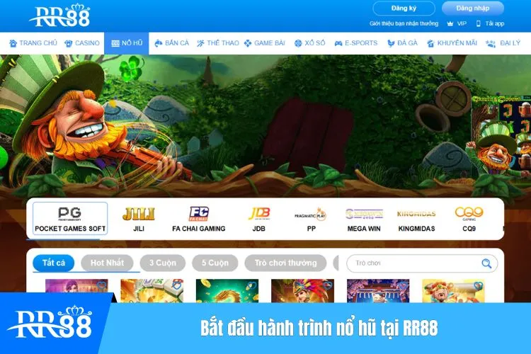Bắt đầu hành trình nổ hũ tại RR88